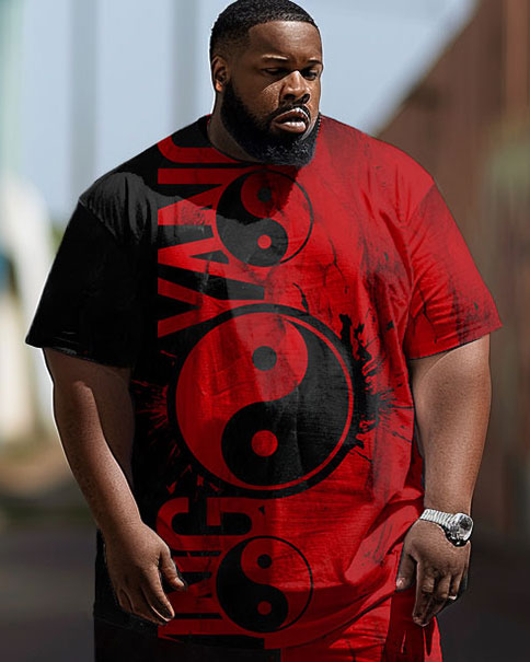 Big & Tall Streetwear Two-piece Set for big men view 2