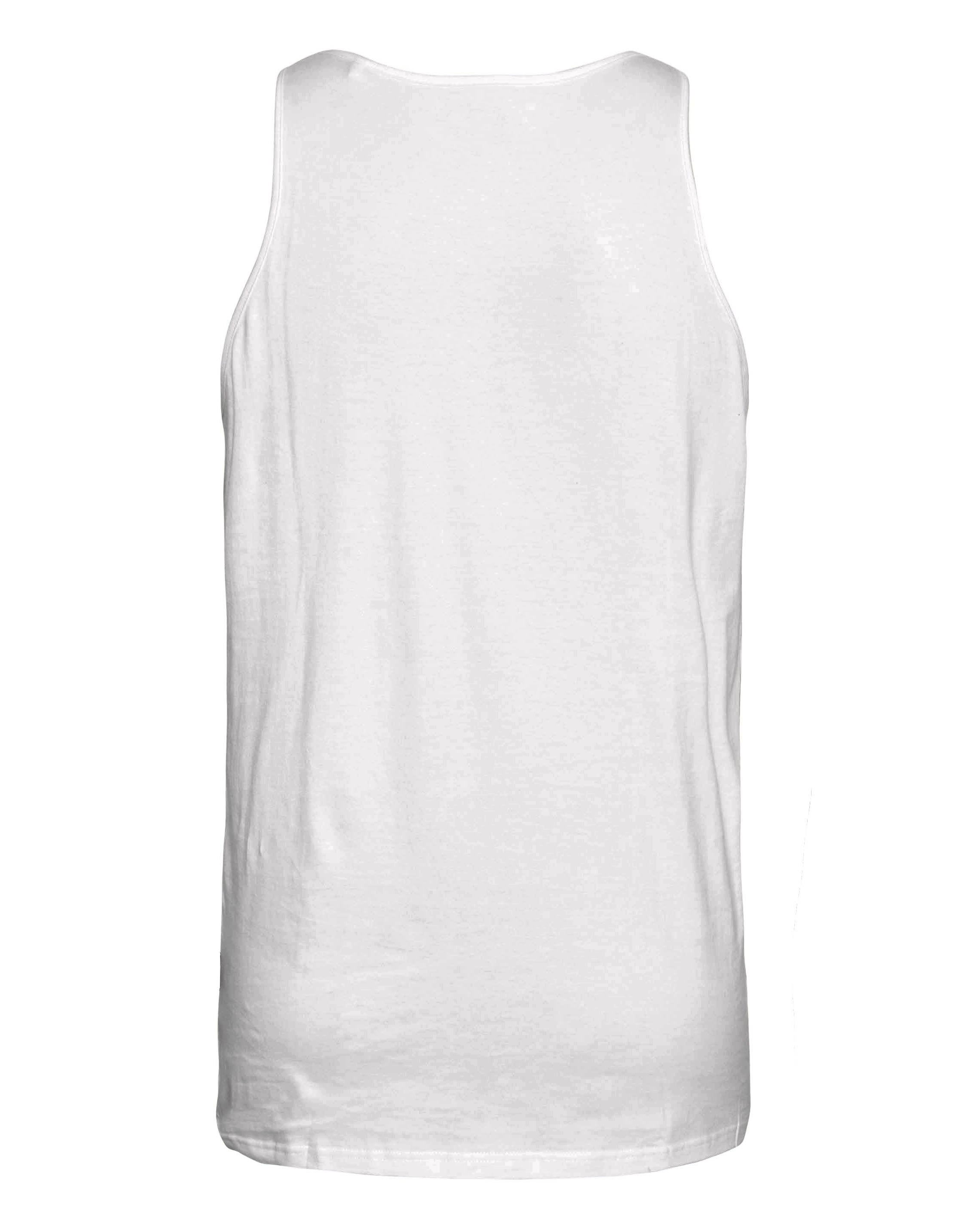 Big & Tall White Pink Skull Tank Top for big men view 3
