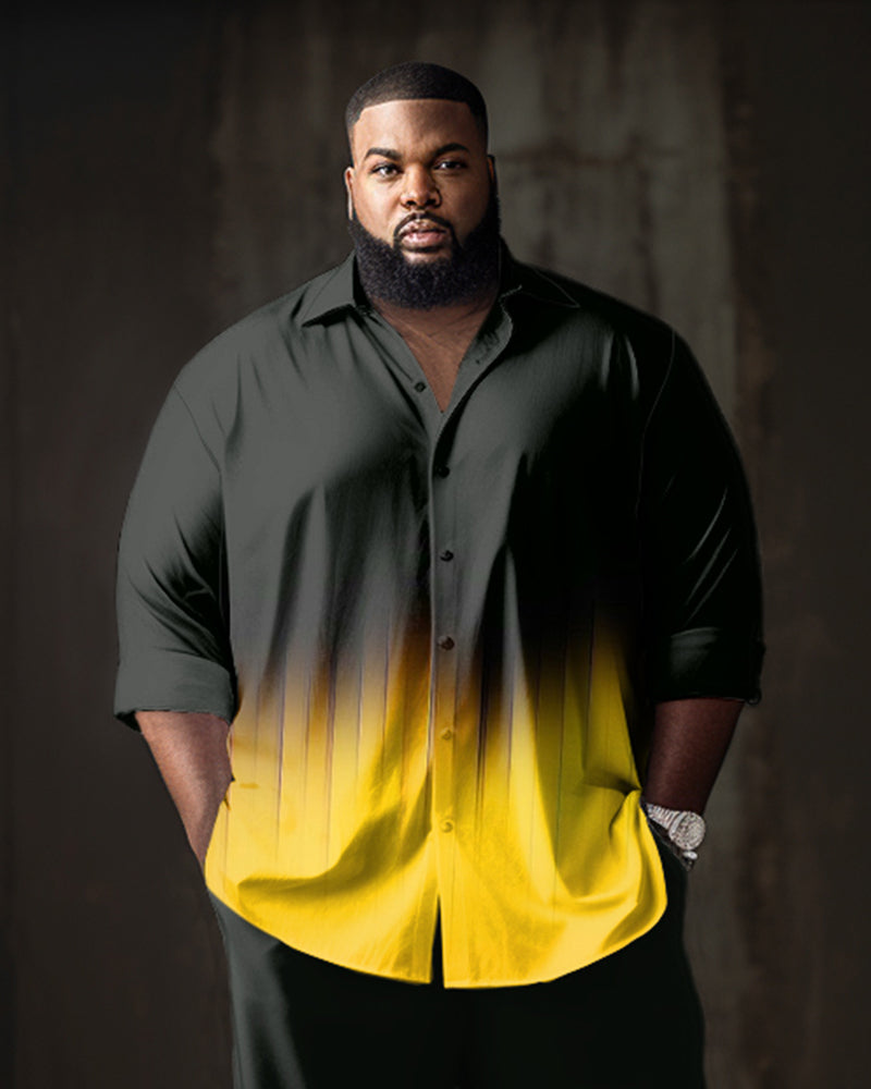 Big & Tall Gradient Business Casual Two-piece Set for big men view 2