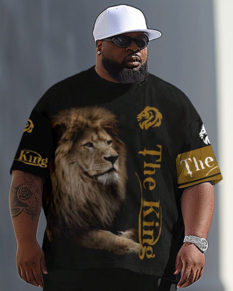 Big & Tall Graphic T-Shirt Pants Set for big men view 2
