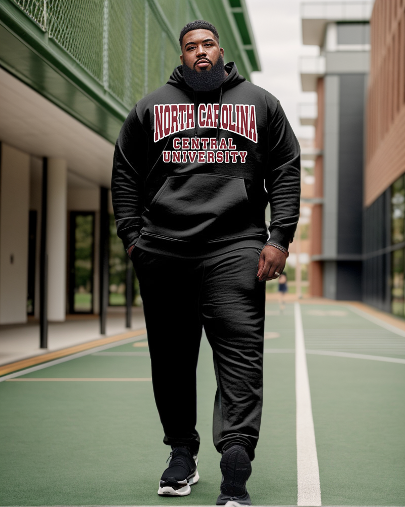 Big & Tall Graphic Hoodie Sweatpants Set for big men view 1