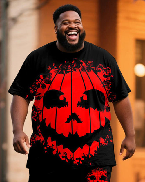 Big & Tall Graphic T-Shirt Pants Set for big men view 2