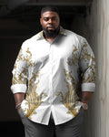 Big & Tall Graphic Long Sleeve Shirt for big men