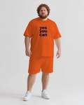 Big & Tall Graphic T-Shirt Shorts Set for big men view 1