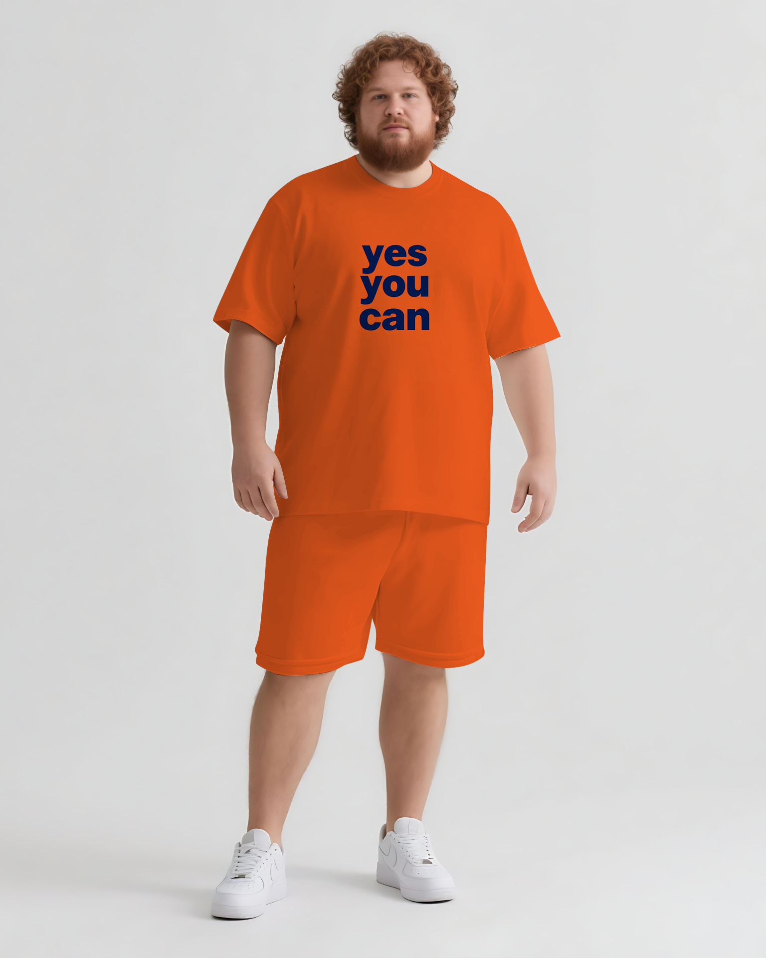 Big & Tall Graphic T-Shirt Shorts Set for big men view 1