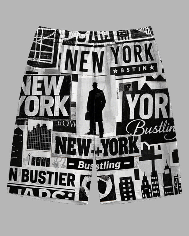 Big & Tall Colorblock Streetwear Shorts for big men