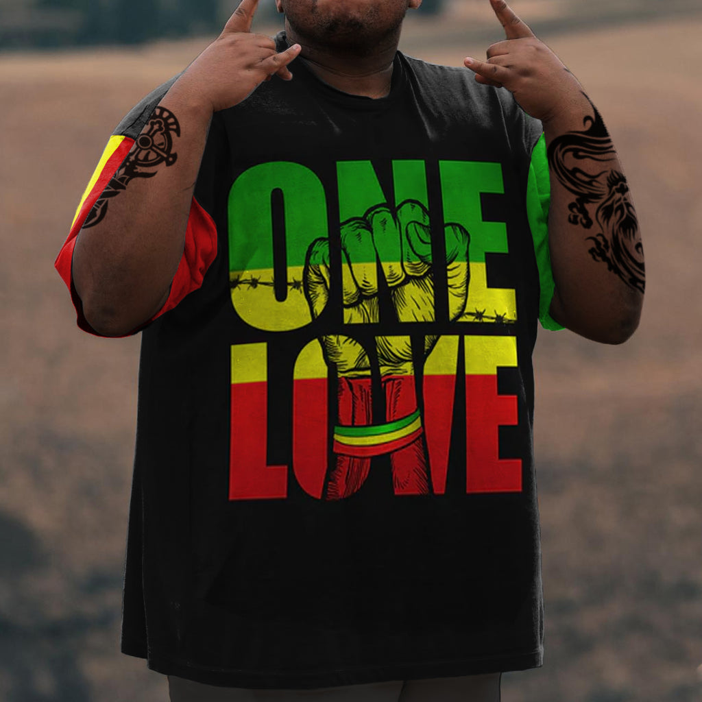Big & Tall Juneteenth T-Shirt for big men view 3