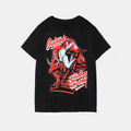 Big & Tall Black Graphic Streetwear T-Shirt for big men view 2