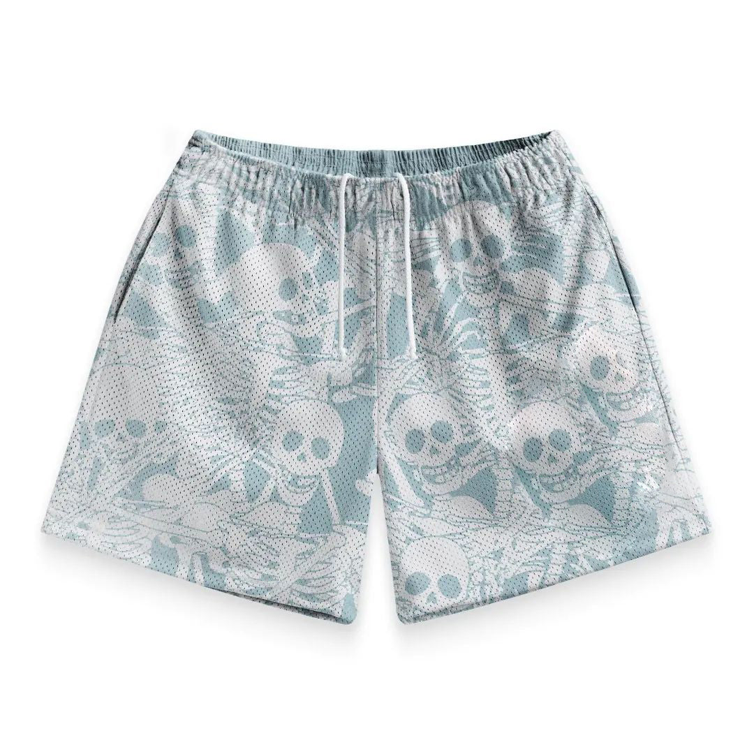 Big & Tall Streetwear Skull Athletic Shorts for big men