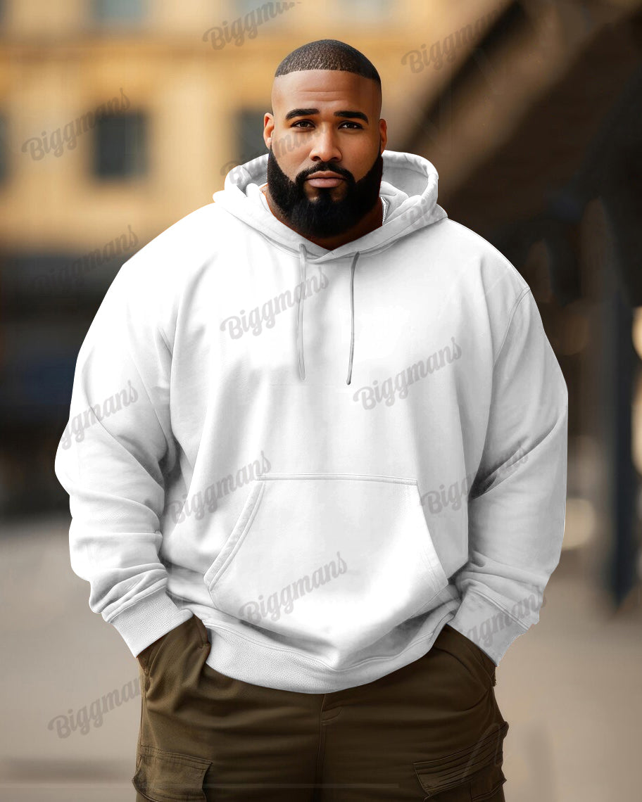 Big & Tall Solid Color Hoodie for big men view 7
