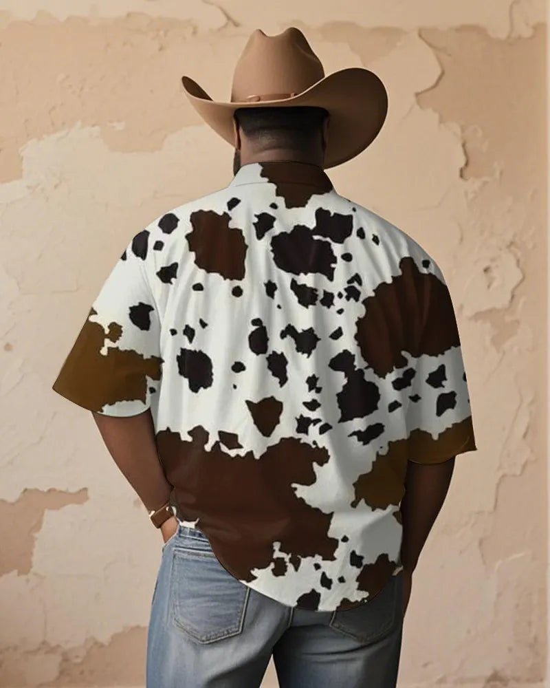 Big & Tall Western Graphic Short Sleeve Shirt for big men view 2