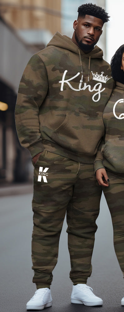 Big & Tall Graphic Graffiti Camouflage Hoodie for big men view 9