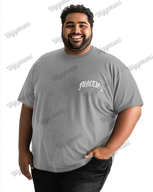 Big & Tall Solid Color Streetwear T-Shirt for big men view 2