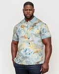 Big & Tall Hawaiian Graphic Short Sleeve Shirt for big men view 1