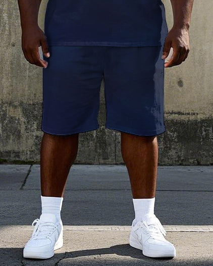 Big & Tall Hawaiian Graphic T-Shirt Shorts Set for big men view 3