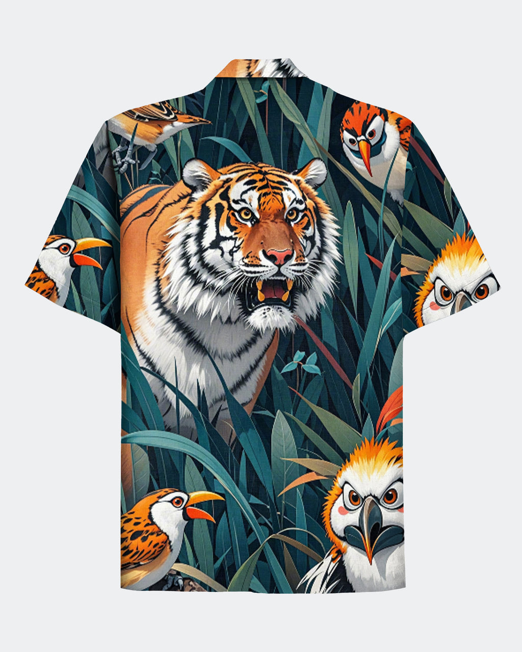 Big & Tall Hawaiian Graphic Short Sleeve Shirt for big men view 3
