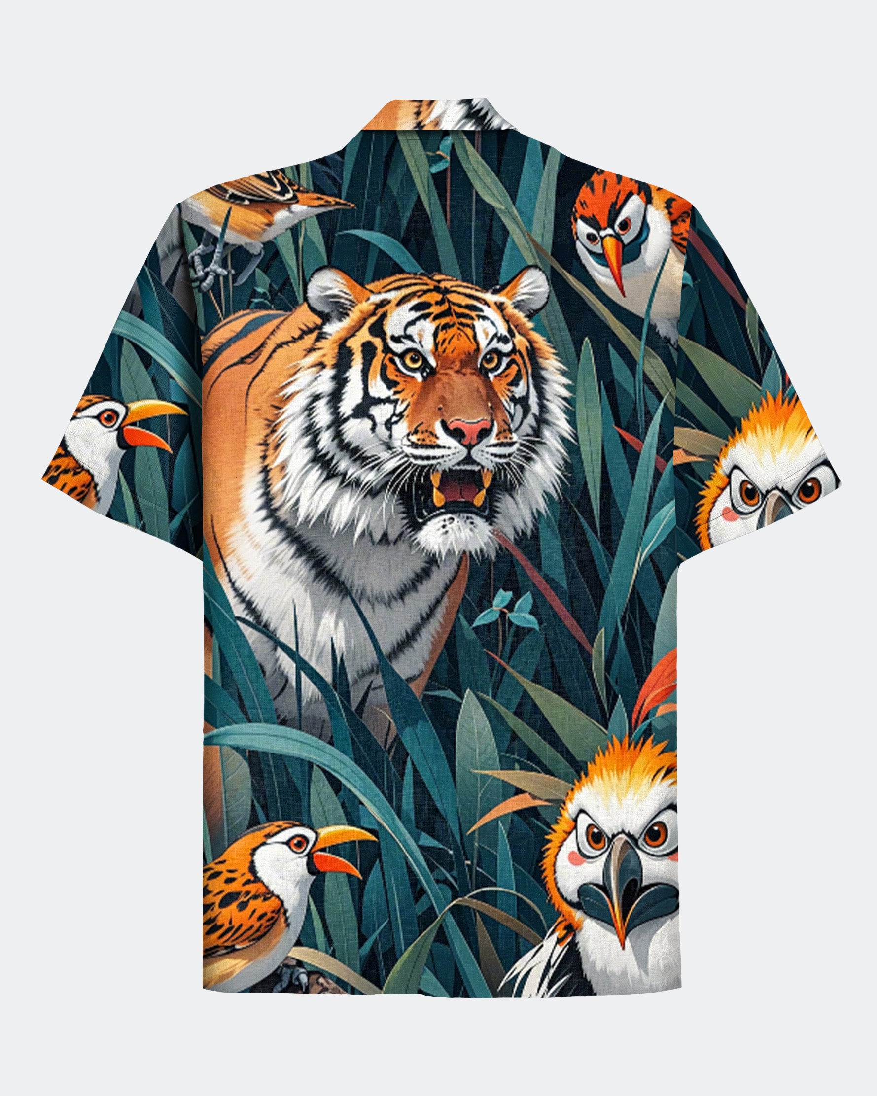 Big & Tall Hawaiian Graphic Short Sleeve Shirt for big men view 3