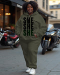 Big & Tall Graphic Hoodie Sweatpants Set for big men view 1