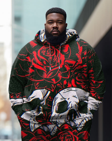 Big & Tall Graphic Graffiti Hoodie Sweatpants Set for big men view 2
