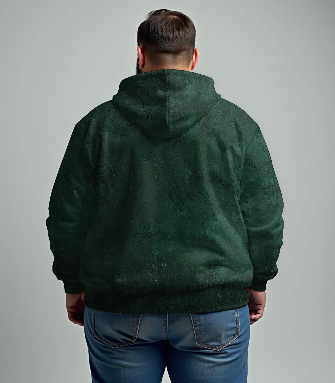 Big & Tall Green Streetwear Hoodie Sweatpants Set for big men view 7