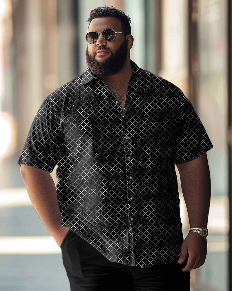 Big & Tall Business Casual Short Sleeve Shirt for big men view 1