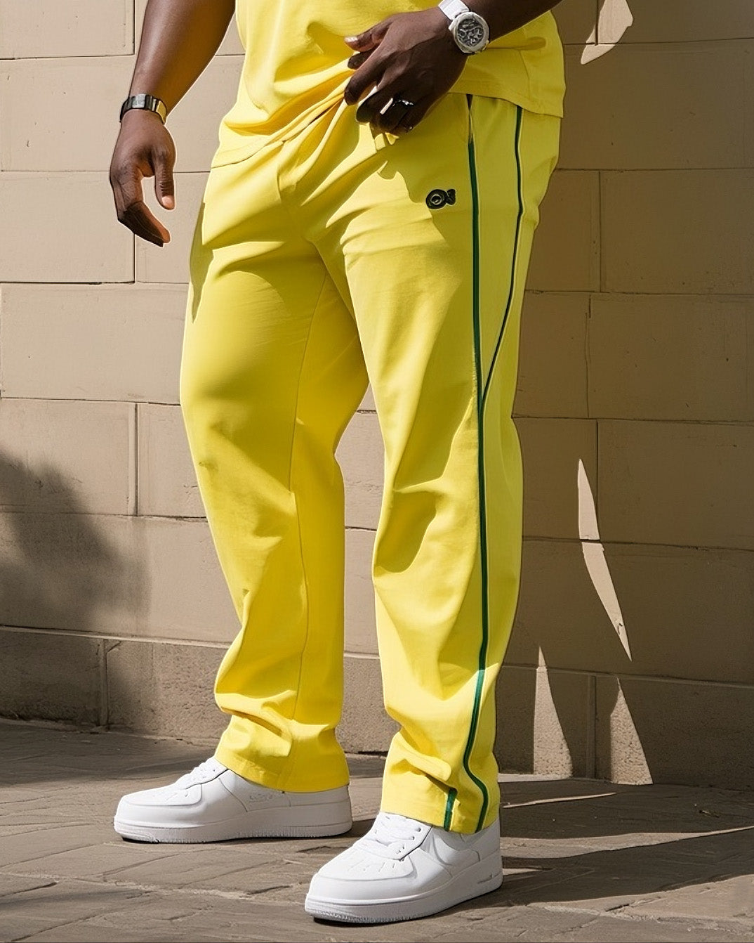 Big & Tall Striped Athletic T-Shirt Pants Set for big men view 1