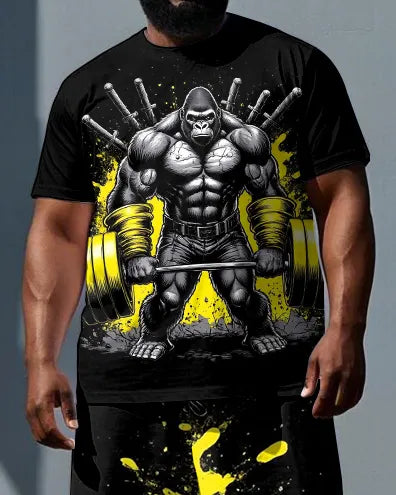 Big & Tall Streetwear Two-piece Set for big men view 2