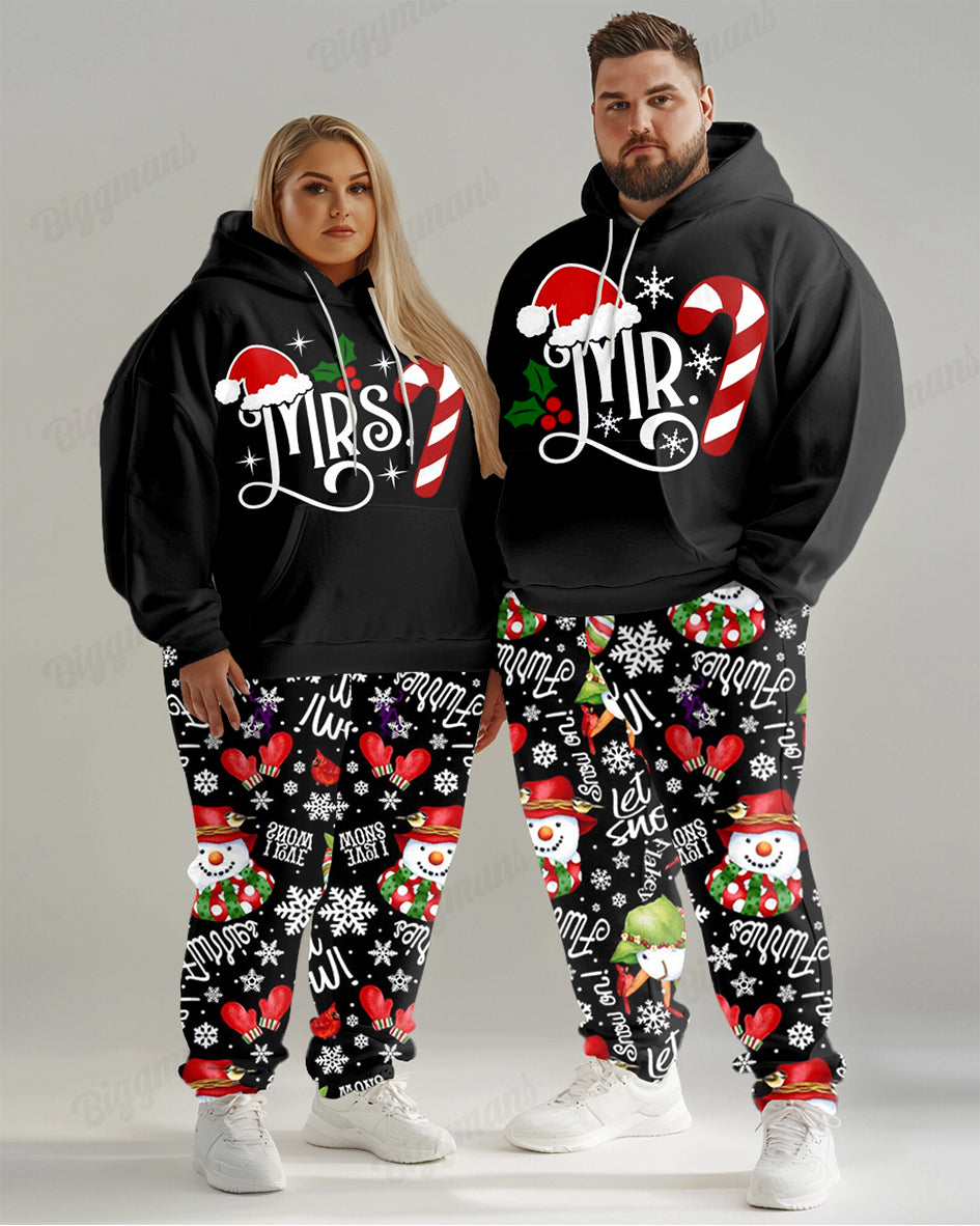 Big & Tall Graphic Hoodie Sweatpants Set for big men view 1