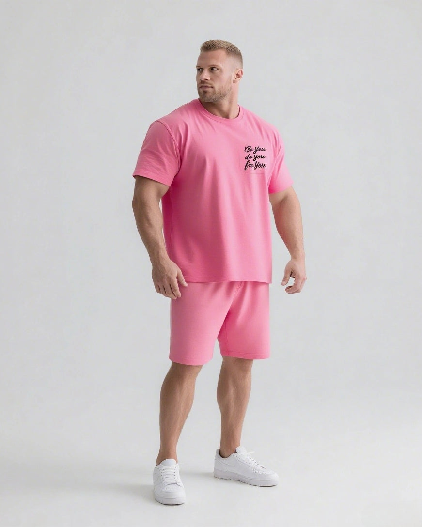 Big & Tall Graphic Streetwear Two-piece Set for big men view 7