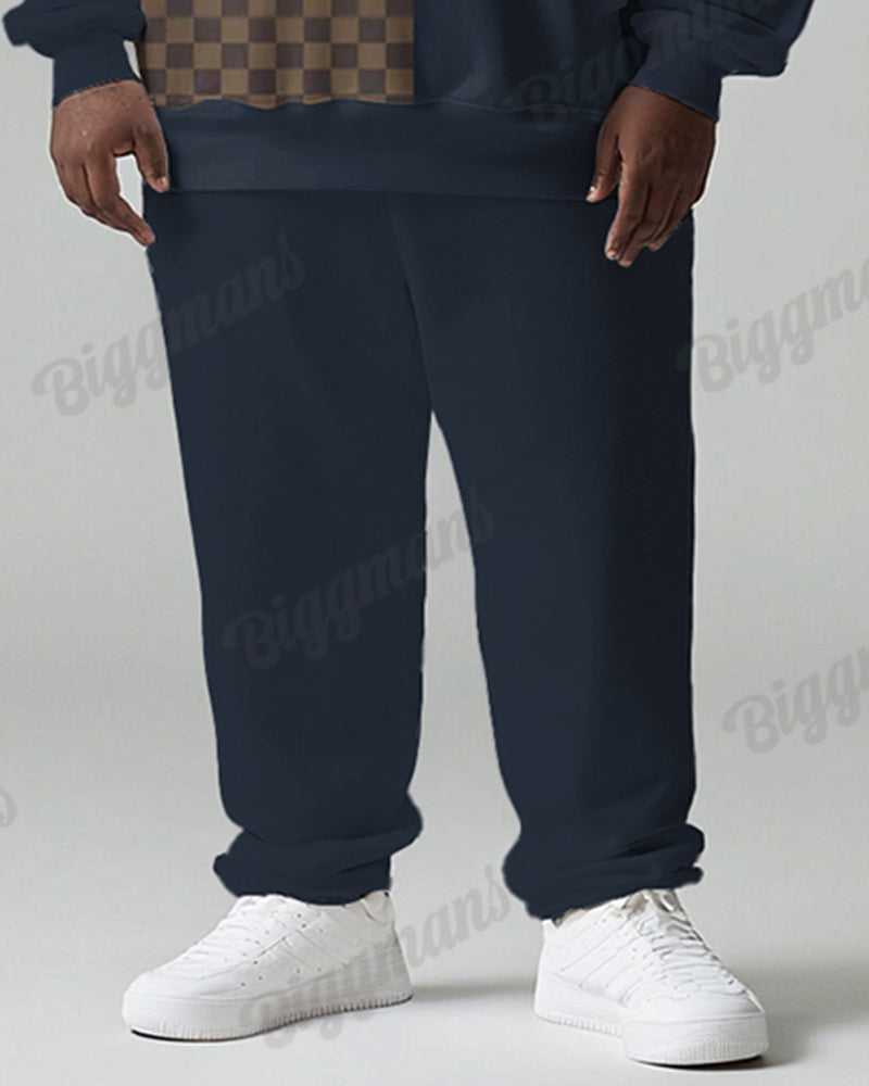 Big & Tall Graphic Hoodie Sweatpants Set for big men view 3