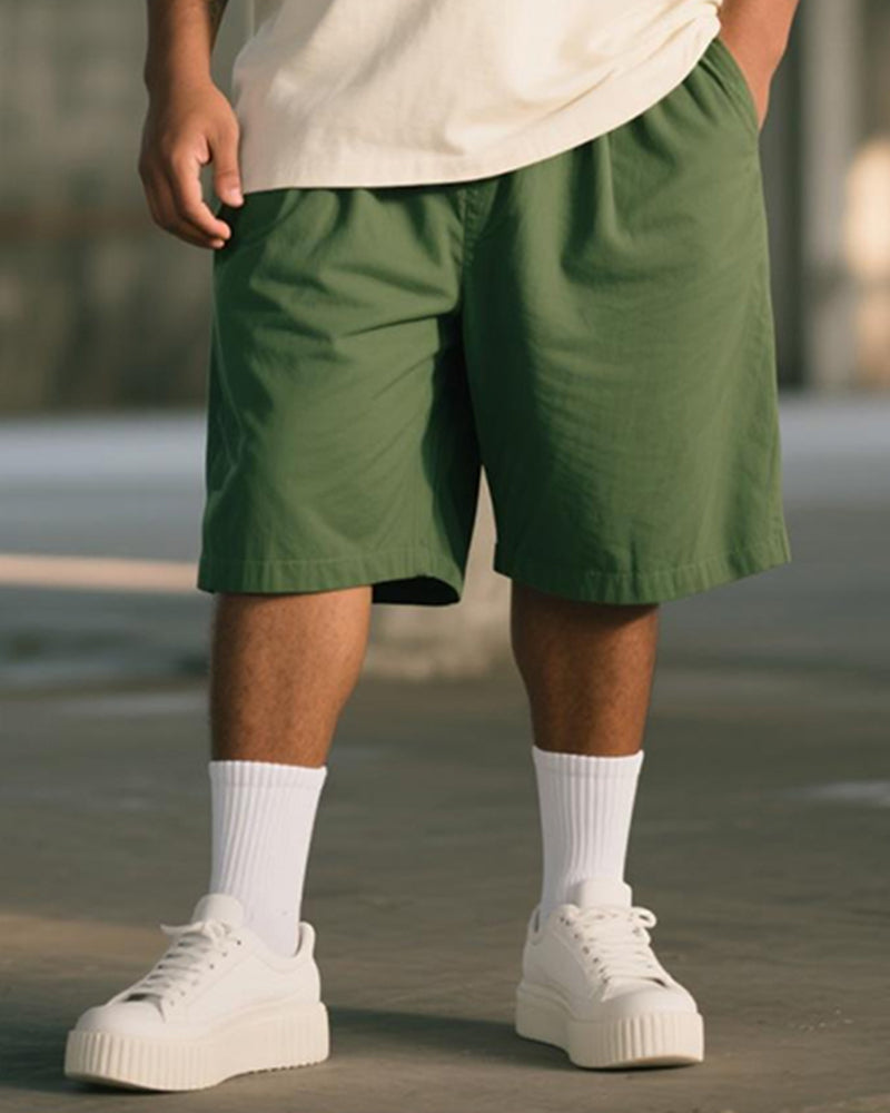 Big & Tall Graffiti Streetwear T-Shirt Shorts Set for big men view 3