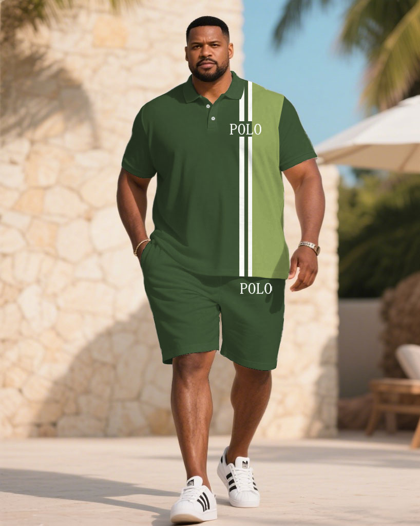 Big & Tall White Green Colorblock Jeans for big men view 1