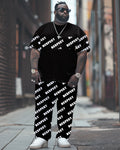 Big & Tall Graphic T-Shirt Pants Set for big men view 1