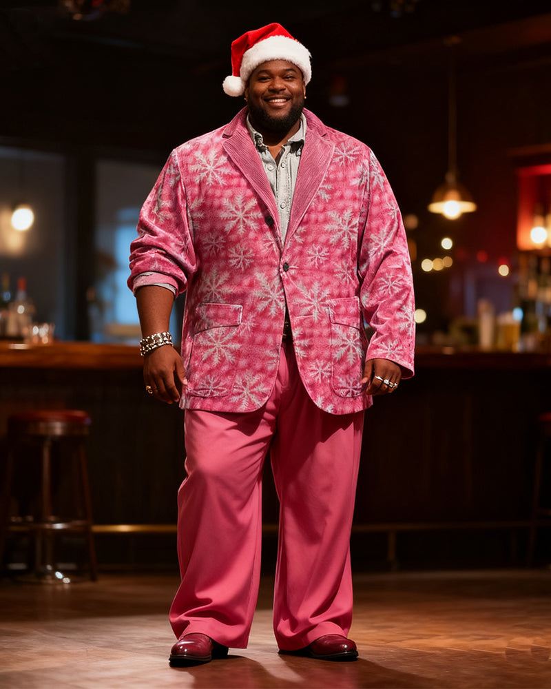 Big & Tall Pink Graphic Two-piece Set for big men view 1