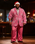 Big & Tall Pink Graphic Two-piece Set for big men view 1