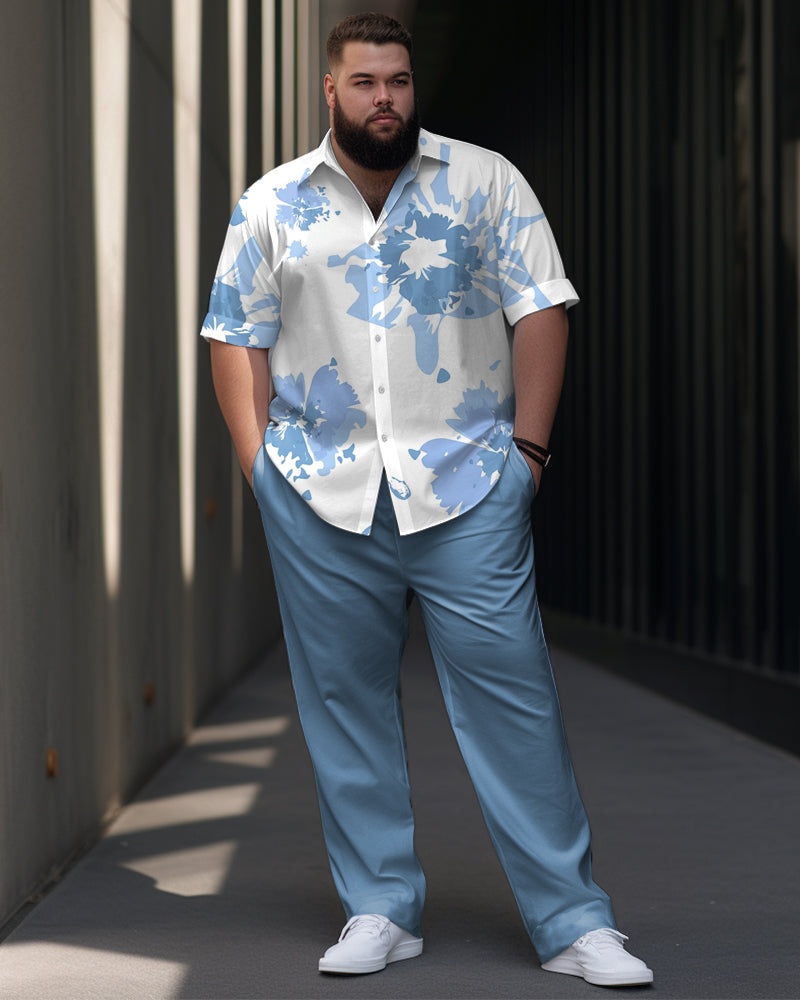 Big & Tall Graphic Floral Business Casual Jeans for big men view 1