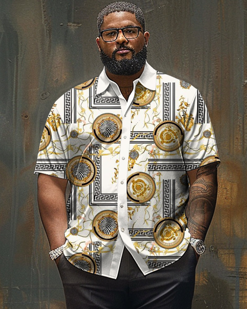 Big & Tall Vintage Short Sleeve Shirt for big men