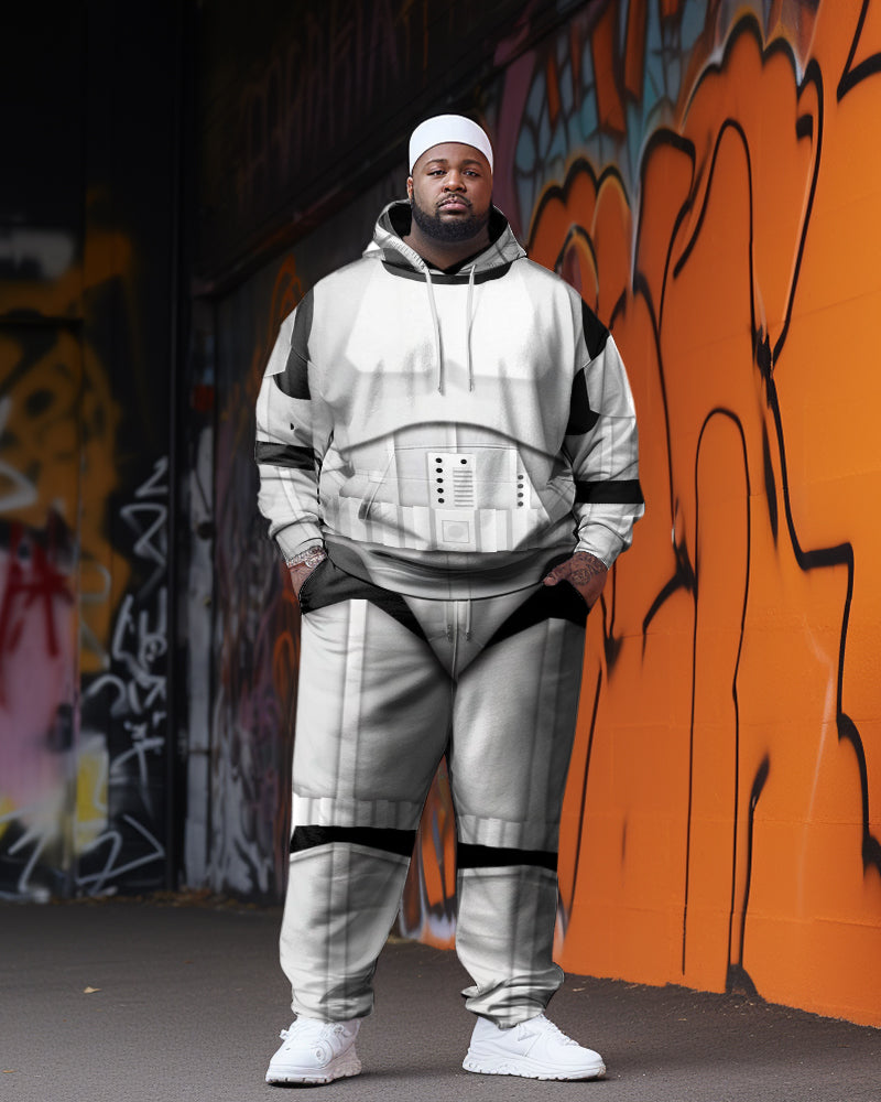 Big & Tall Streetwear Hoodie Sweatpants Set for big men view 1