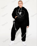 Big & Tall Graphic Streetwear Skull Hoodie for big men view 1