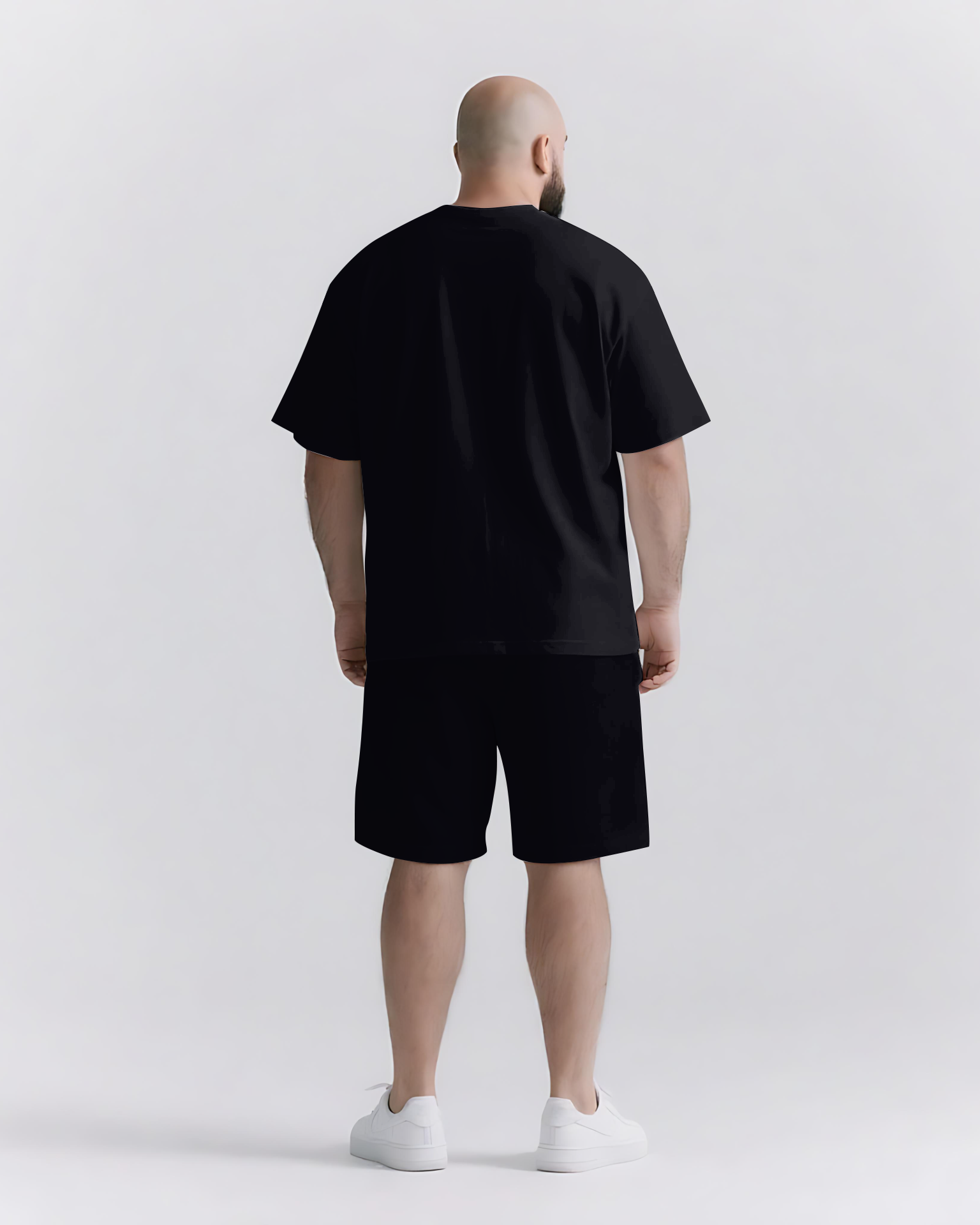 Big & Tall Graphic Streetwear Two-piece Set for big men view 3