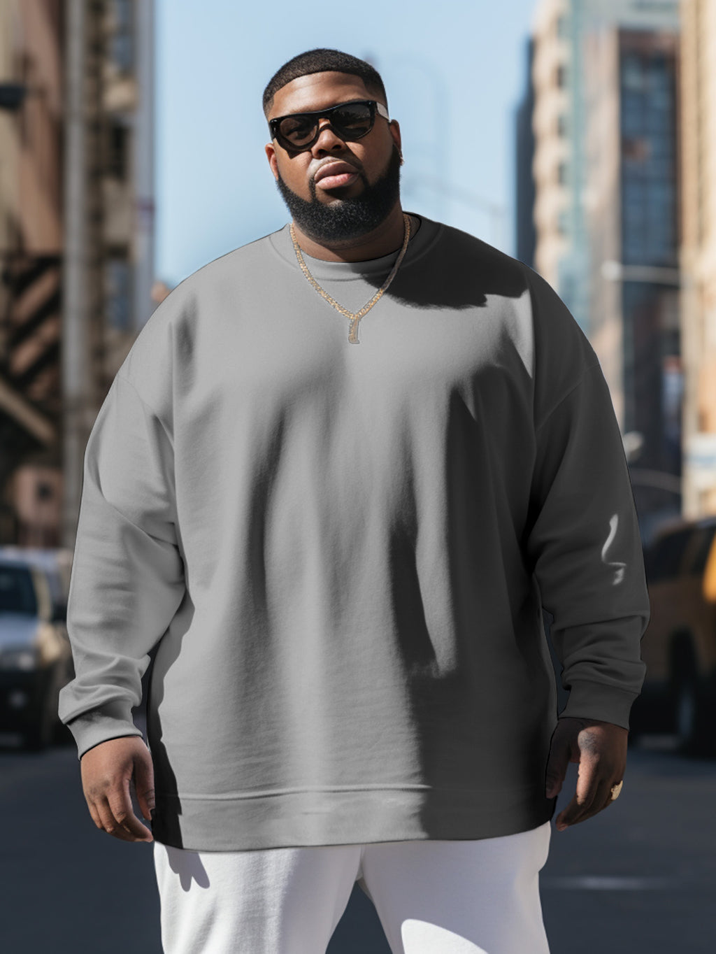 Big & Tall Solid Color Streetwear Men's Clothing for big men view 11