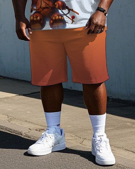 Big & Tall Streetwear T-Shirt Shorts Set for big men view 3