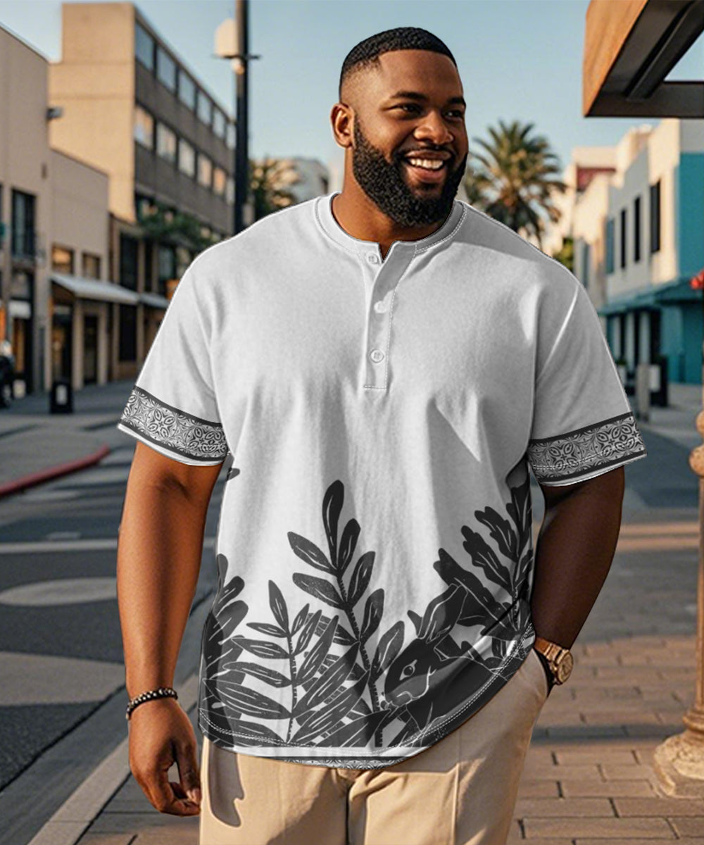 Big & Tall Hawaiian Graphic T-Shirt for big men view 1