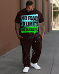 Big & Tall Graphic T-Shirt Pants Set for big men view 1