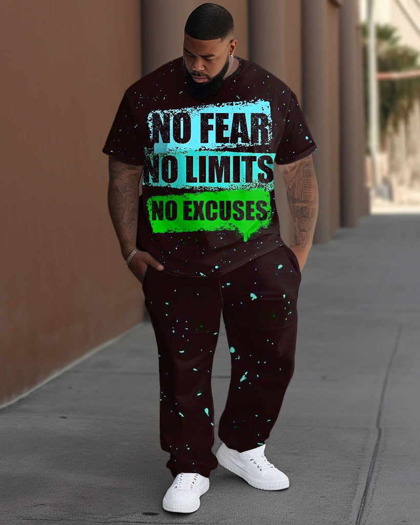 Big & Tall Graphic T-Shirt Pants Set for big men view 1