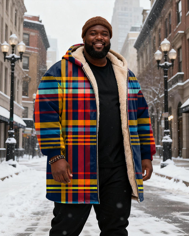 Big & Tall Plaid Hoodie for big men view 2