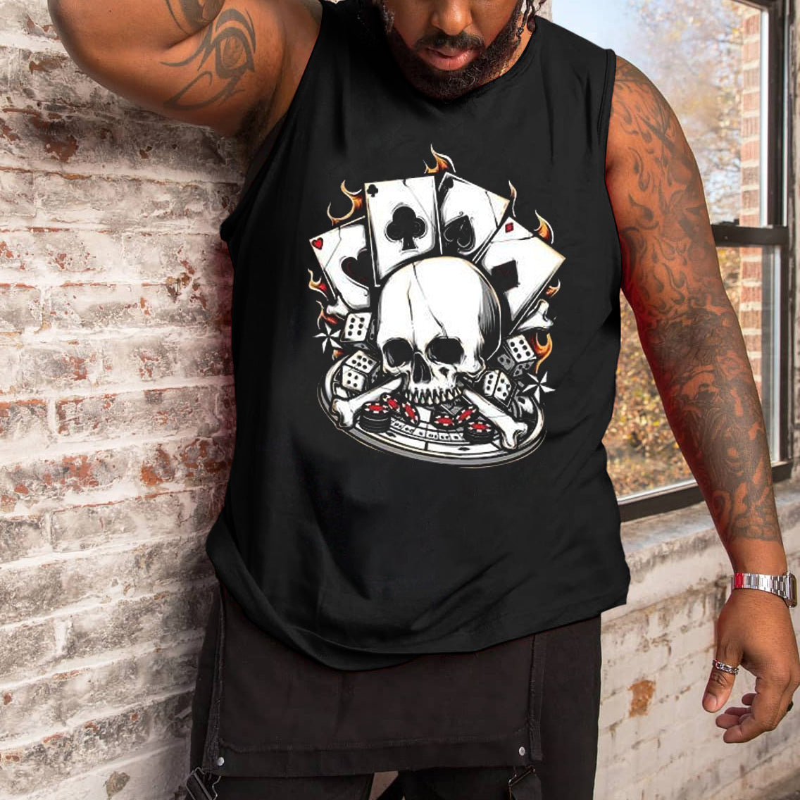 Big & Tall Graphic Tank Top for big men