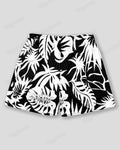 Big & Tall Black White Hawaiian Athletic Shorts for big men