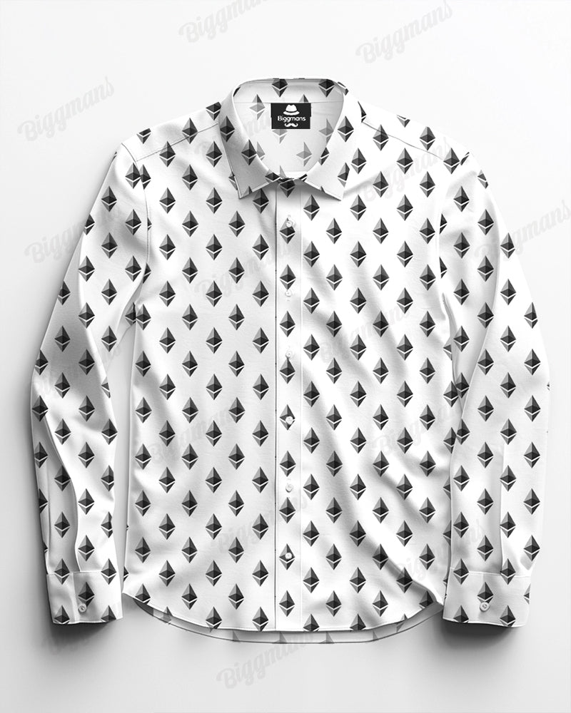 Big & Tall Business Casual Long Sleeve Shirt for big men view 2