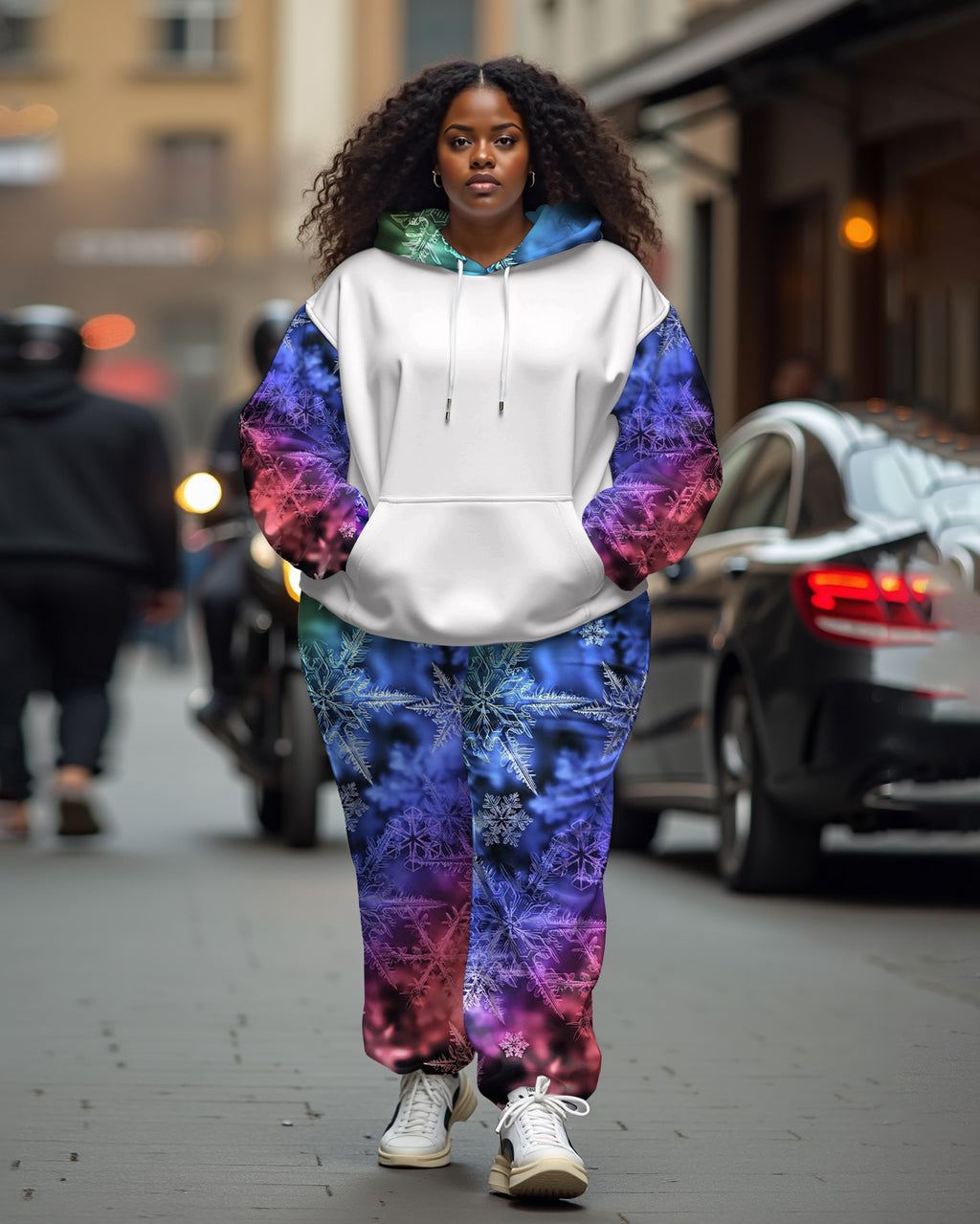 Big & Tall Hoodie Sweatpants Set for big men view 7